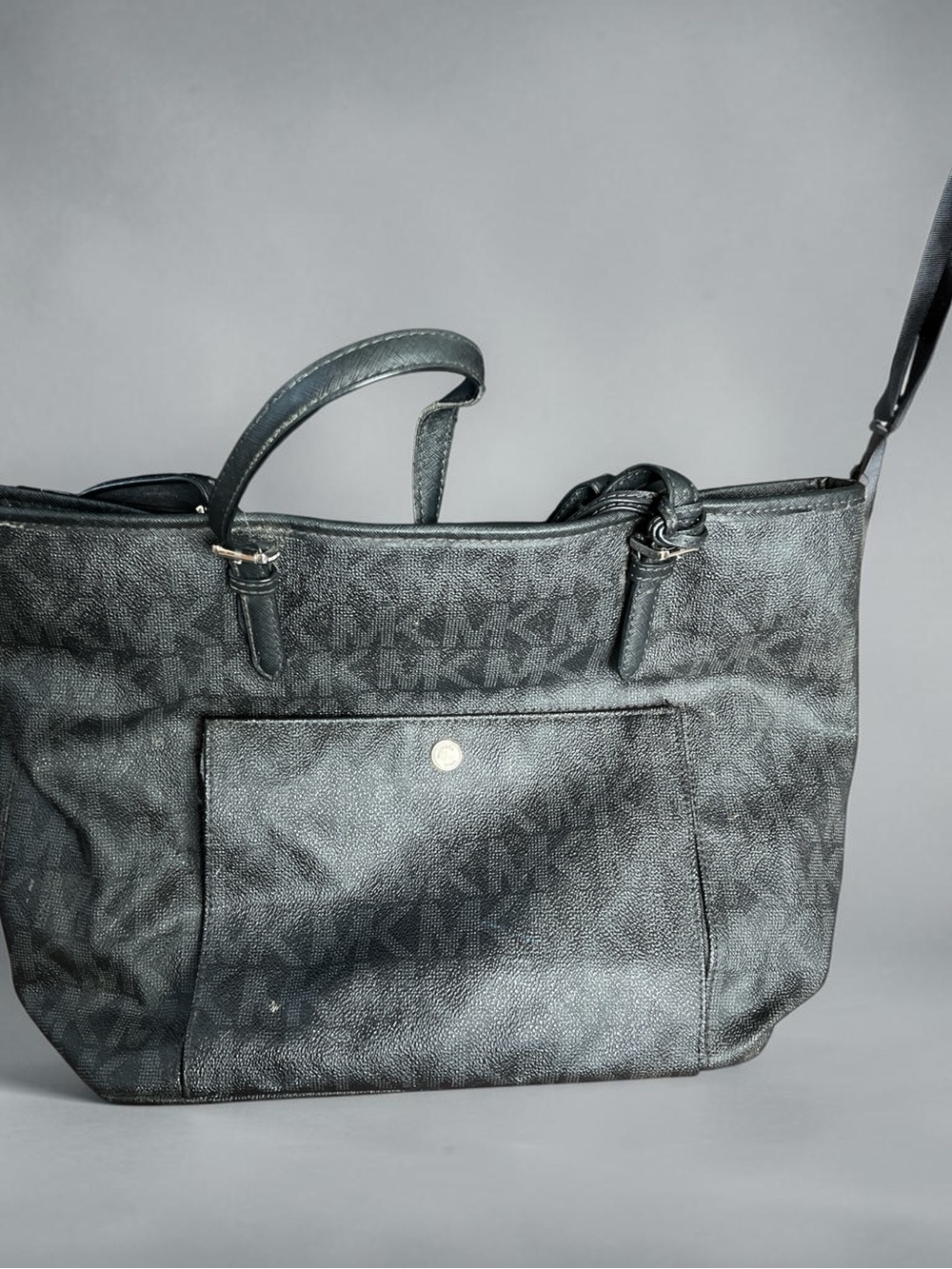 Michael Kors Black Monogram Tote Bag